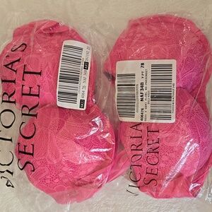 Victoria’s Secret Sexy Pink Lace Racerback Push-Up Bra 34B NWT (2)